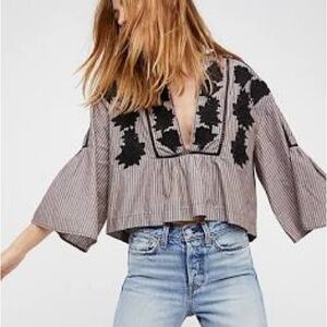 FREE PEOPLE LIYA EMBROILED TOP